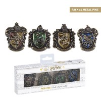 Harry Potter - Collezione completa delle spille delle case di Hogwarts - Prodotto Ufficiale